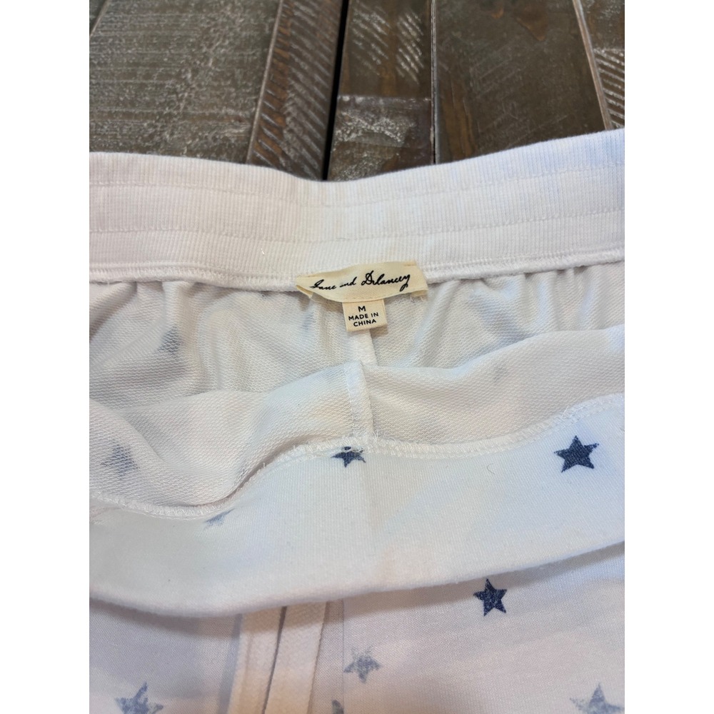 Jane and Delancey Star Print‎ Drawstring Lounge Patriotic Shorts Womens Size M - Picture 4 of 6